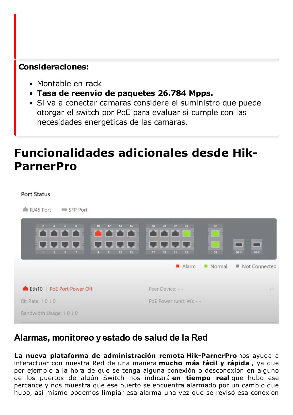 Switch Gigabit PoE+ / Administrable / 16 Puertos 1000 Mbps PoE+ / 2 Puertos SFP / Configuración Remota desde Hik-ParnerPro / PoE hasta 300 Metros / 225 Watts