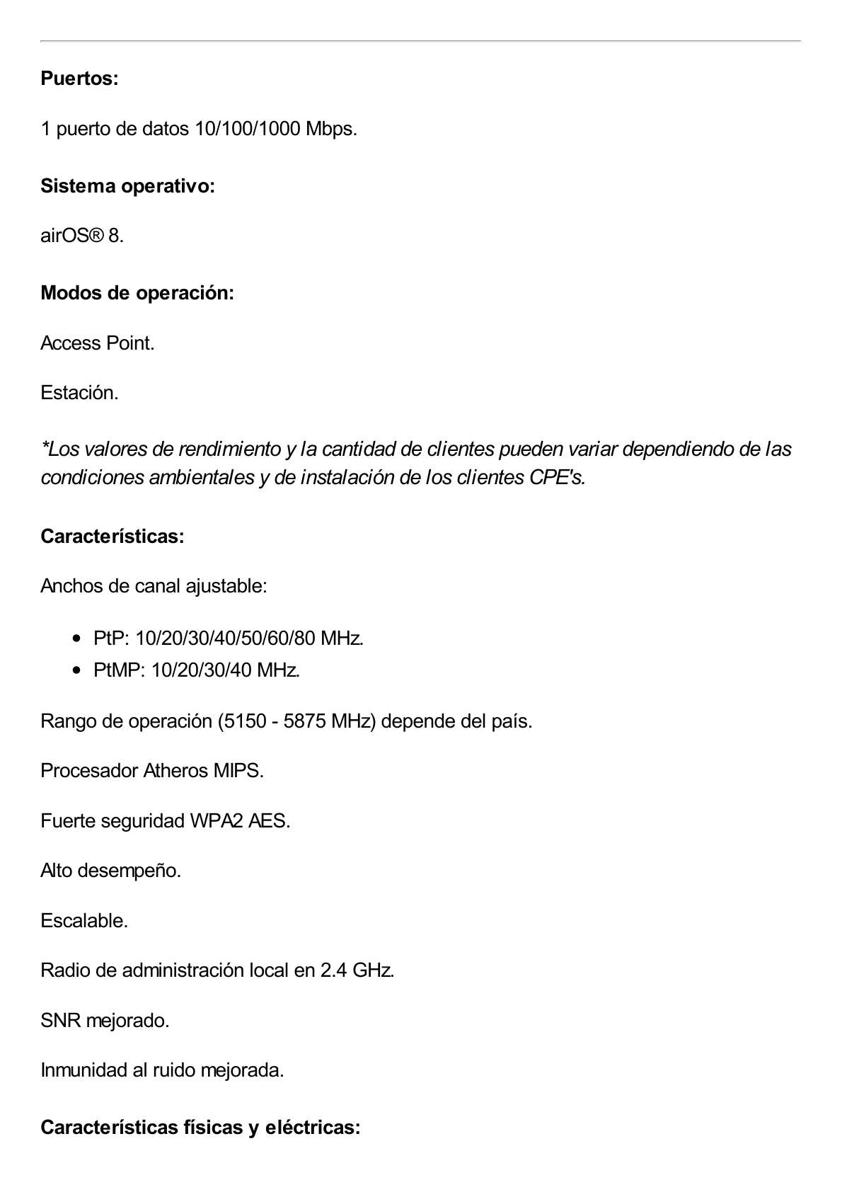 Radio Estación Base airMAX AC hasta 500 Mbps, 5 GHz (5150 - 5875 MHz) con tecnología airPrism, la antena se vende por separado