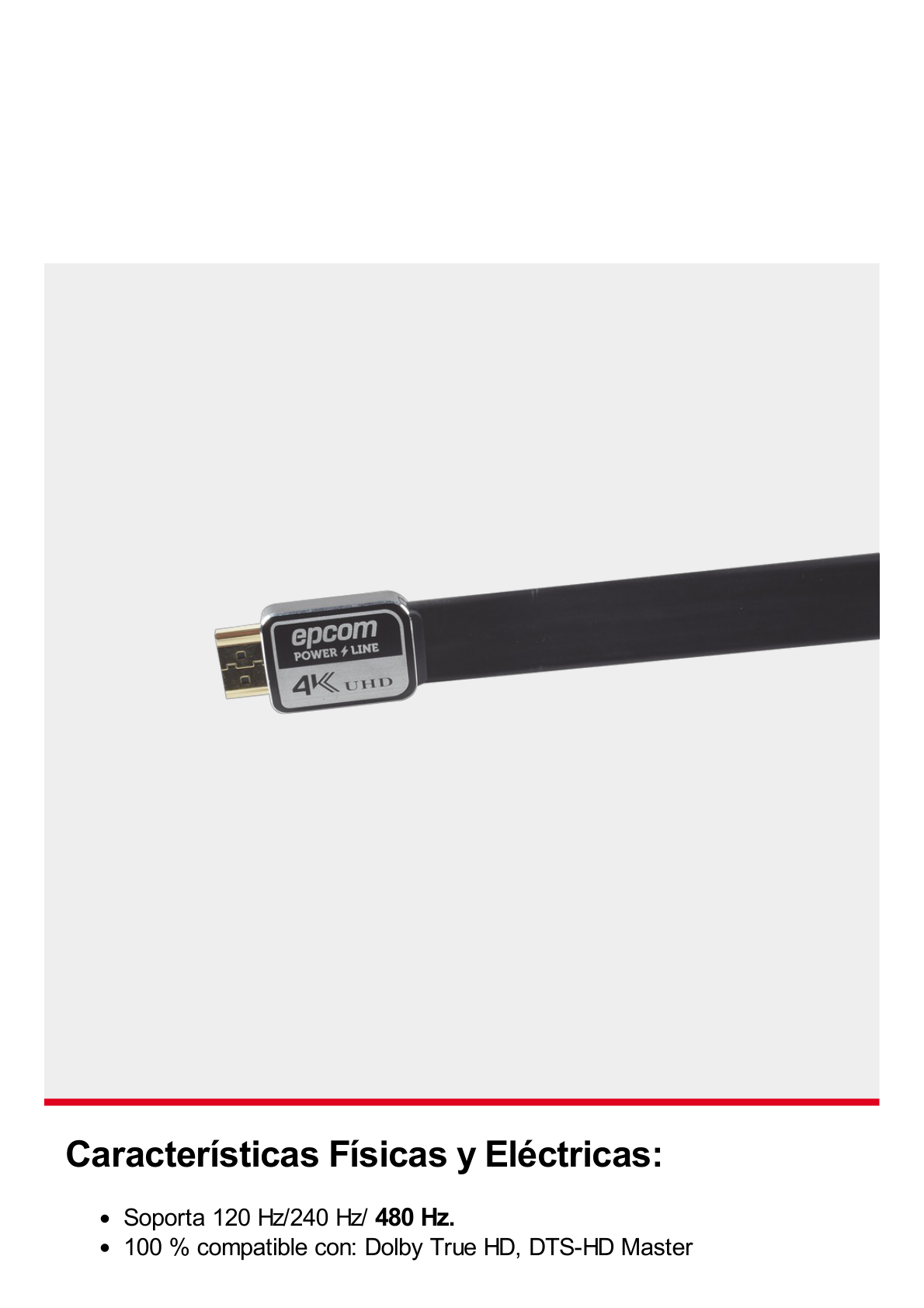 Cable HDMI versión 2.0 Plano de 10M (32.8 ft) optimizado para resolución 4K ULTRA HD