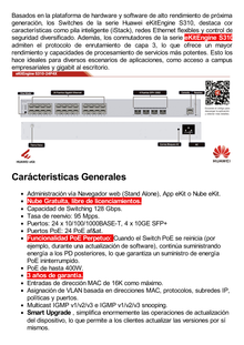 Switch Gigabit Administrable PoE Capa 3 / 24 puertos 10/100/1000 Mbps (PoE) / 4 Puertos SFP+ Uplink / 400W / PoE Perpetuo / iStack / Administración Nube Gratis