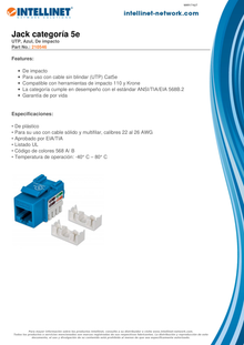 JACK INTELLINET CAT 5E DE IMPACTO AZUL