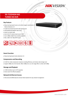 DVR HIKVISION 32 CANALES 2 MEGAPIXELES 1080P LITE  / ACUSENSE 32 CANALES TURBOHD +2 CANALES  IP / 2 BAHIAS DE DISCO DURO