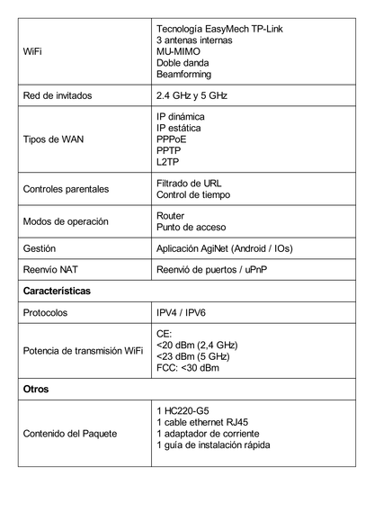 Router Inalámbrico Mesh / Configuración AGINET / Doble Banda AC 1200  / 3 puertos 10/100/1000 Mbps / Compatible con EasyMesh