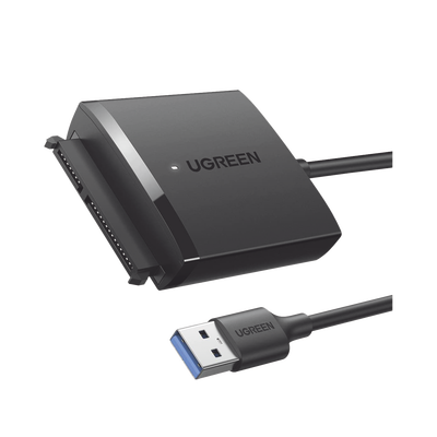 Adaptador USB 3.0 a SATA III | Compatible con Disco Duro HDD y SSD de 2.5" y 3.5" de hasta 12 TB | Velocidad USB 3.0 de hasta 5 Gbps | Alta Velocidad con UASP & TRIM | Cable de 50 cm.