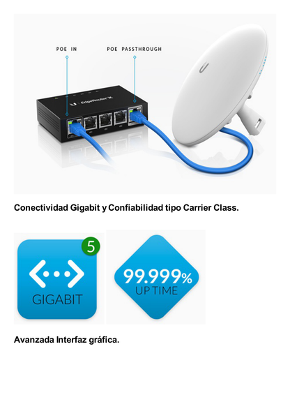 EdgeRouter X de 5 puertos Gigabit con funciones avanzadas de ruteo