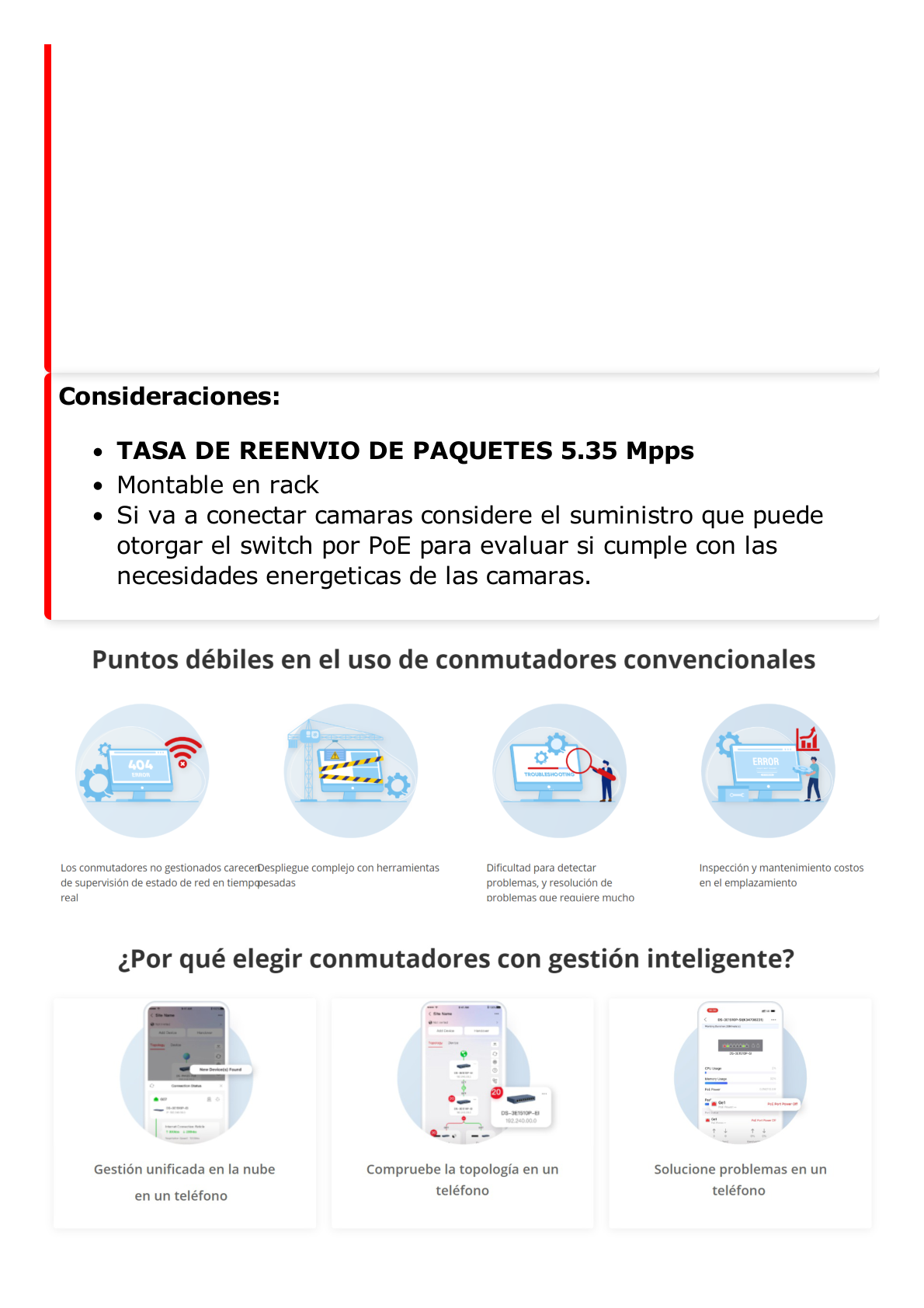 Switch Monitoreable PoE+ / 16 puertos 100 Mbps PoE+ / 2 Puertos 1000 Mbps Uplink + 2 Puertos SFP de Uplink / PoE hasta 250 Metros / Conexión Remota desde Hik-PartnerPro / 230 Watts