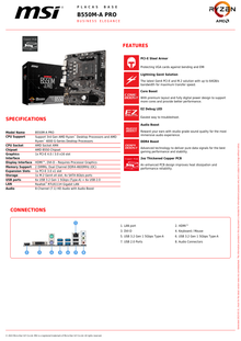 Tarjeta madre MSI B550M-A PRO socket AM4 2xDDR4 HDMI DVI-D Micro ATX