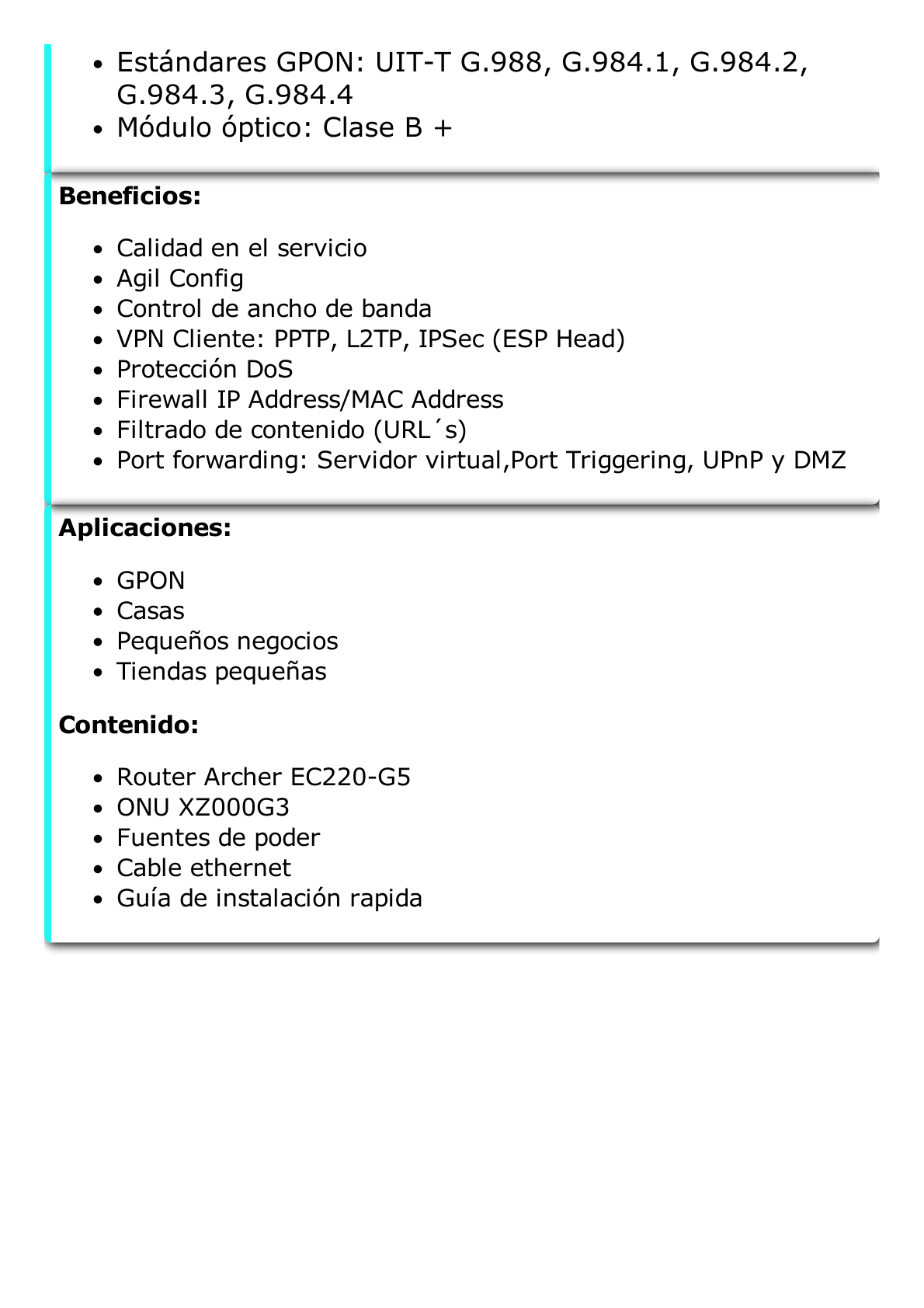 Kit de ONU Gigabit XZ000G3 con Router Router Inalámbrico ISP doble banda AC, Hasta 1167 Mbps, 4 antenas externas omnidireccional, Puertos Gigabit