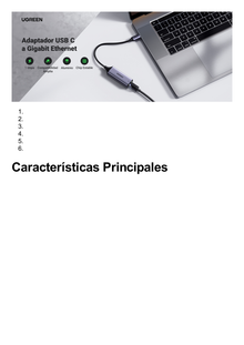 Adaptador de Red USB-C 3.1 (5 Gbps) a RJ45 | Thunderbolt 3 | Admite 10/100/1000 Mbps y 2.5G |  Chip Inteligente | Amplia Compatibilidad | Caja de Aluminio | Longitud del cable 10 cm.