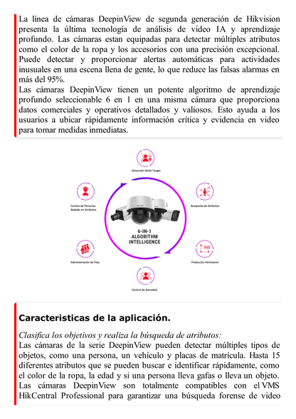 Domo IP 4 Megapixel / Lente Mot. 2.8 a 12 mm / 40 mts IR EXIR / IK10 / IP67 / H.265+ / WDR 140 dB / Captura Facial / DeepinView / Búsqueda por Atributos / 2 Micrófonos Integrados / Micro SD