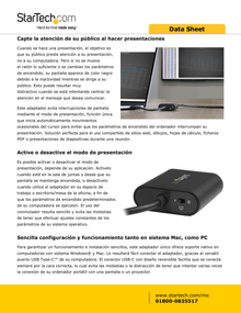 Adaptador StarTech de Video Externo USB-C a VGA - Convertidor USB Tipo-C a VGA 1920x1200 con Interruptor de Modo de Presentación