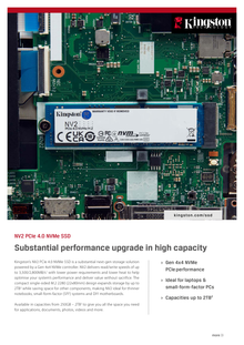 SSD M.2 2280 NVME/PCIE 250G KINGSTON NV2 4X4 3000MB/SEG SNV2S/250G