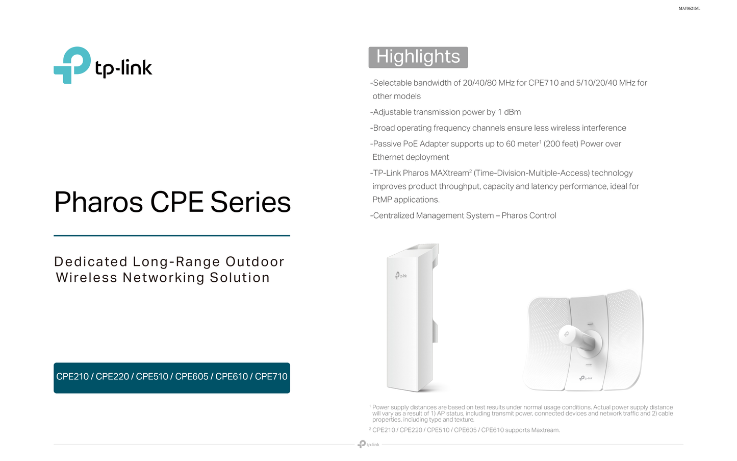 CPE exterior TP-Link CPE710 IP 65 5GHz AC867Mbps 23dBi antena 2x2 MIMO direccional PoE pasivo Pharos Control