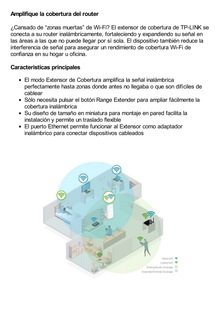 Repetidor / Extensor de Cobertura WiFi N, 300 Mbps, 2.4 GHz , con 1 puerto 10/100 Mbps