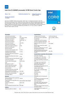 Procesador Intel Core i5-14600KF sin disipador y graficos LGA 1700 14a Gen 14Core 3.5Ghz 125w