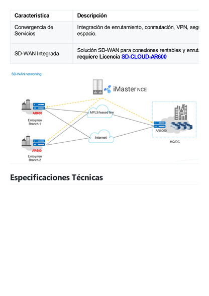 Router Huawei NetEngine para Pequeñas Empresas / Soporta SD-WAN, Balanceo de Cargas/Failover, Seguridad y Wi-Fi Doble Banda MIMO 2x2