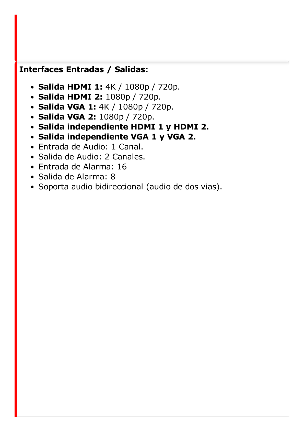 NVR 12 Megapixel (4K) / 32 Canales IP / Soporta Cámaras  AcuSense / 16 Bahías de Disco Duro / 2 Tarjetas de Red / Soporta RAID con Hot Swap / HDMI en 4K / Soporta POS