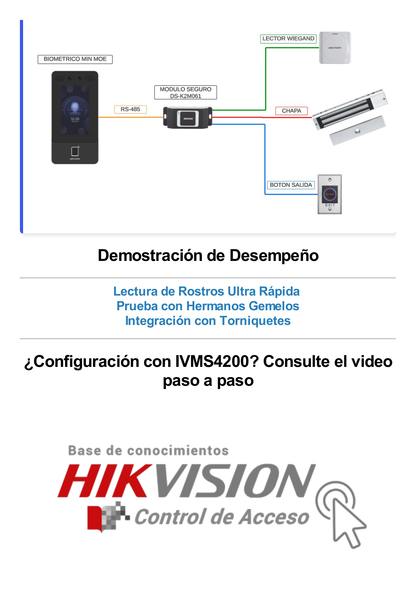 Terminal Facial Min Moe WiFi Administrable por Smartphone o Nube /  Acceso y Asistencia / 500 Rostros y Lector de Tarjetas PROX EM / 3,000 Huellas / 3,000 Tarjetas