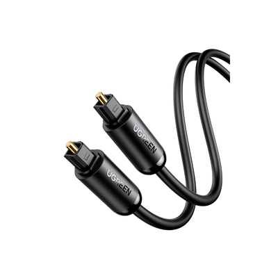 Cable Óptico Toslink (S/PDIF) de Alta Calidad para Audio Digital / 3 Metros / Tapa de Proteccion / Dolby 7.1 Canales / Diseño Durable / Plug & Play / Color Negro