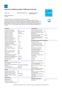 Procesador Intel Core i3-13100F con disipador sin graficos LGA 1700 13a Gen 4Core 3.4Ghz 58w