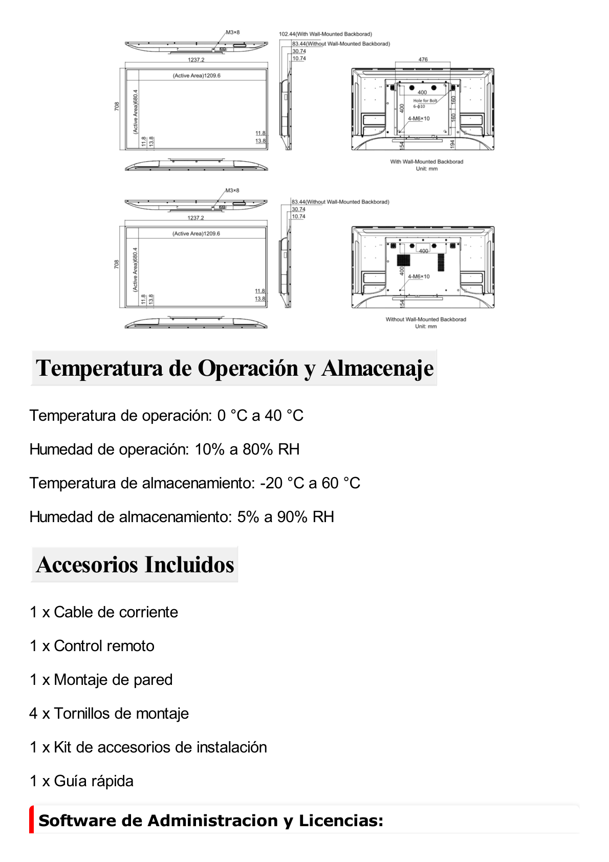 Pantalla LED de 55" para Publicidad Digital / Programación de Horarios / Contenido Personalizado / Sistema Operativo Android / 2 Entradas USB / WiFi