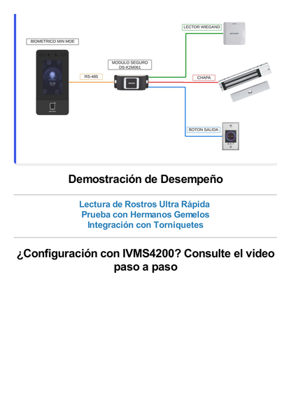 Terminal Facial Min Moe WiFi / Lector de QRs Físico de Alta Velocidad / 6,000 Rostros / Pantalla 7" / Administrable en la Nube con Hik-Connect 6 / Exterior IP65