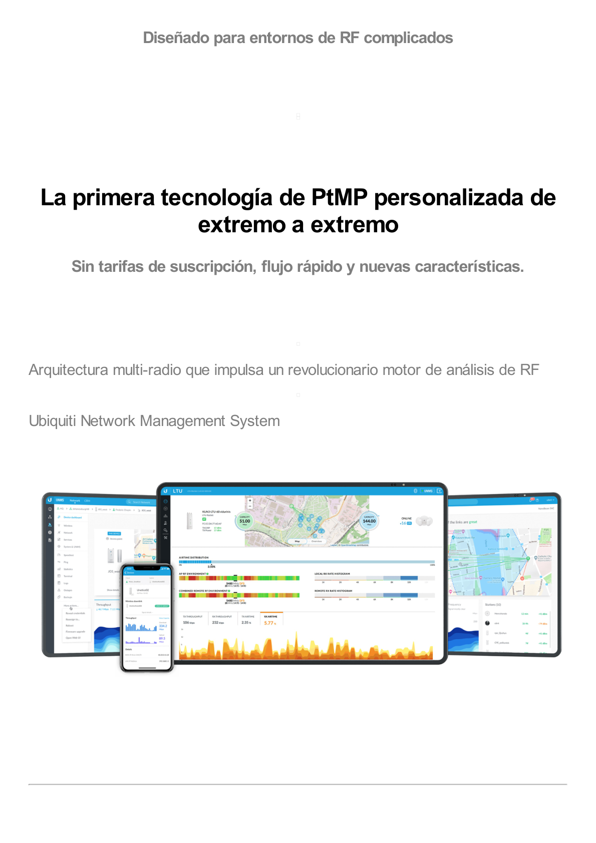 Cliente PtMP LTU™ Lite, 5 GHz (4.8 - 6-2 GHz) con antena integrada de 13 dBi