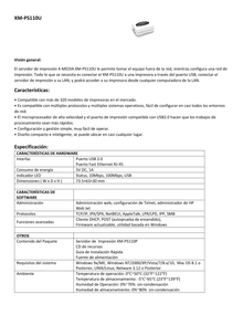 Servidor de impresión X-Media XM-PS110U 1 puerto USB 2.0 y 1 puerto RJ45 Fast Ethernet