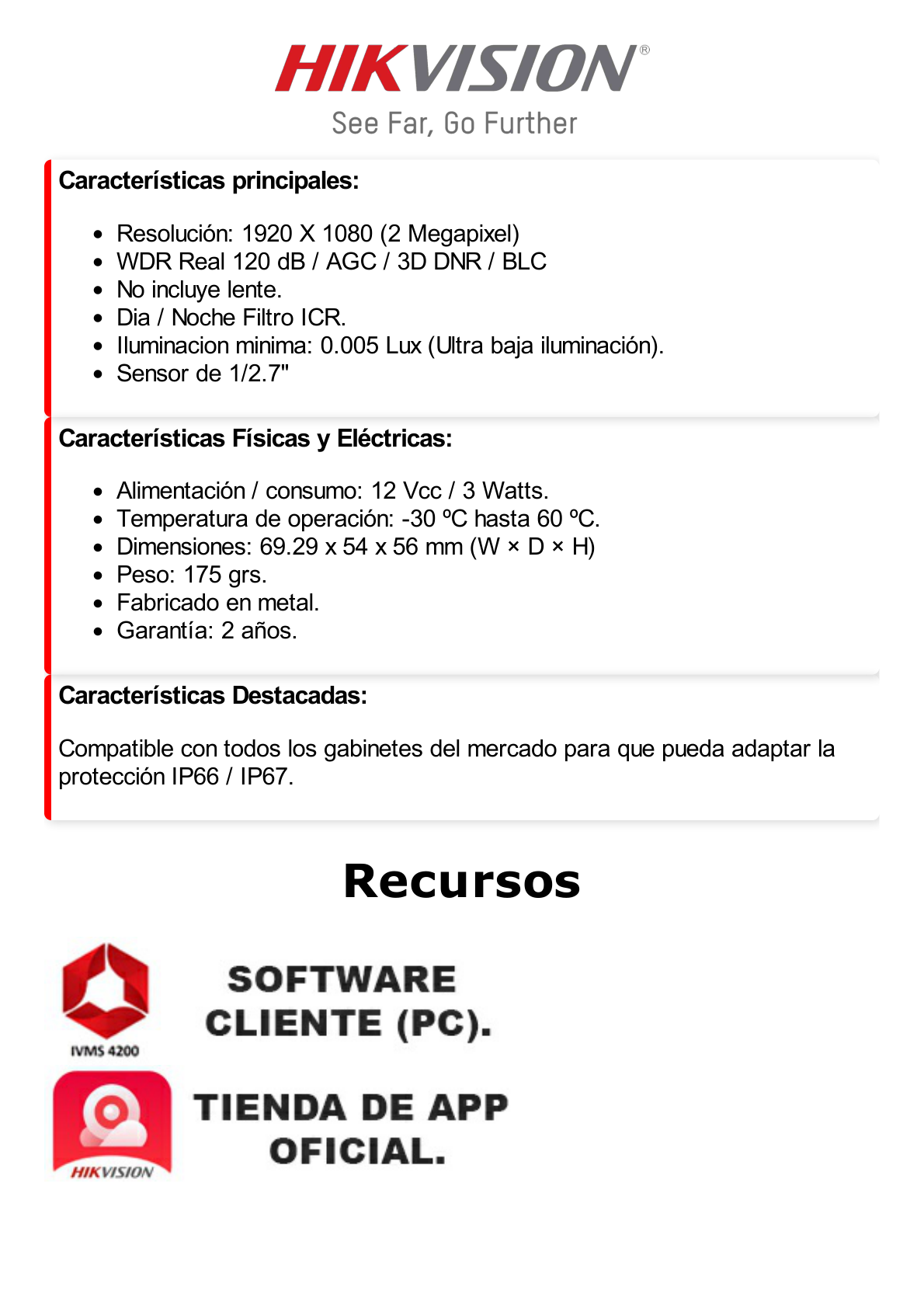 Cámara Tipo Box (Profesional) TURBOHD 2 Megapixel (1080p) / Diseño Compacto / Ultra Baja Iluminación / WDR Real 120 dB / 12 VCD / 24 VCA