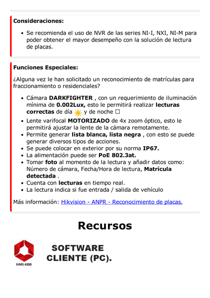 Bala IP 4 Megapixel ANPR para Control de Acceso / Lente Mot. 2.8 mm - 12 mm / Reconocimiento y Captura de Placas Vehiculares / IP67 / IK10 / PoE / Alarmas I/O