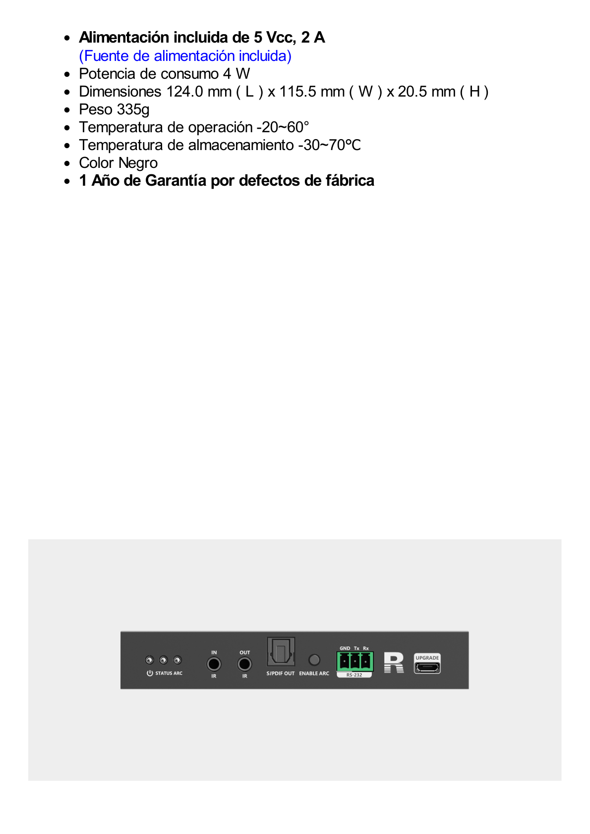 Receptor Compatible para Kits TT592 / Resolución 4K@60Hz / Cat 5e/6 / Distancia de 100 m / IPCOLOR / Control IR /  Cero Latencia / Compatible con Switch Gigabit.