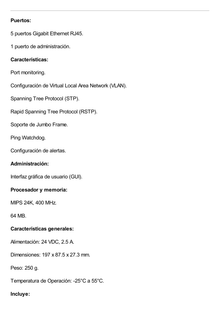EdgeSwitch 5XP Administrable de 5 Puertos Gigabit PoE de 24 V Pasivo, con funciones avanzadas de Capa 2