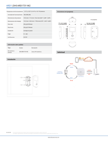 Camara Dahua DHI-ARD1731-W2 PIR inalambrica con detector de movimiento HD 88 gds IR 12 m monitoreo de temperatura interior