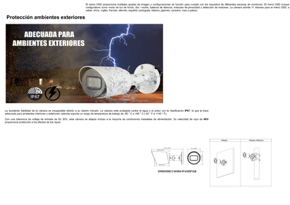 Camara Dahua DH-HAC-HFW1200TN-A-0280B-S4 bullet  HDCVI 1080p lente 2.8mm IR 30 m metalica exterior  microfono 103 gds apertura IP67