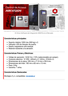 Chapa Magnética para Doble Puerta / Puerta Antifuego / Soporta 1200 Lbs (500 Kg) / Indicador LED