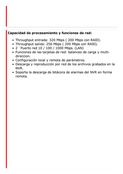 NVR 12 Megapixel (4K) / 32 Canales IP / Soporta Cámaras  AcuSense / 16 Bahías de Disco Duro / 2 Tarjetas de Red / Soporta RAID con Hot Swap / HDMI en 4K / Soporta POS
