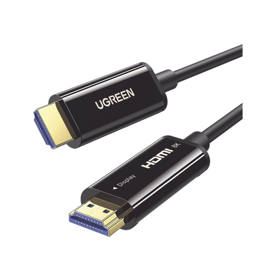 Cable HDMI de 20 Metros por Fibra Óptica 8K@60Hz / Fibra de 4 núcleos + Cobre estañado de 7 núcleos / Compatible con HDMI 2.1 / Alta velocidad 18 Gbps / 3D / HDR / Caja de Aleacion Zinc / Premium