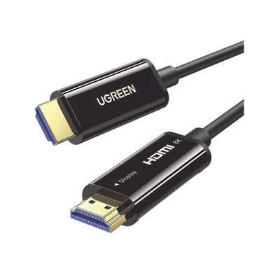 Cable HDMI de 30 Metros por Fibra Óptica 8K@60Hz / Fibra de 4 núcleos + Cobre estañado de 7 núcleos / Compatible con HDMI 2.1 / Alta velocidad 18 Gbps / 3D / HDR / Caja de Aleacion Zinc / Premium