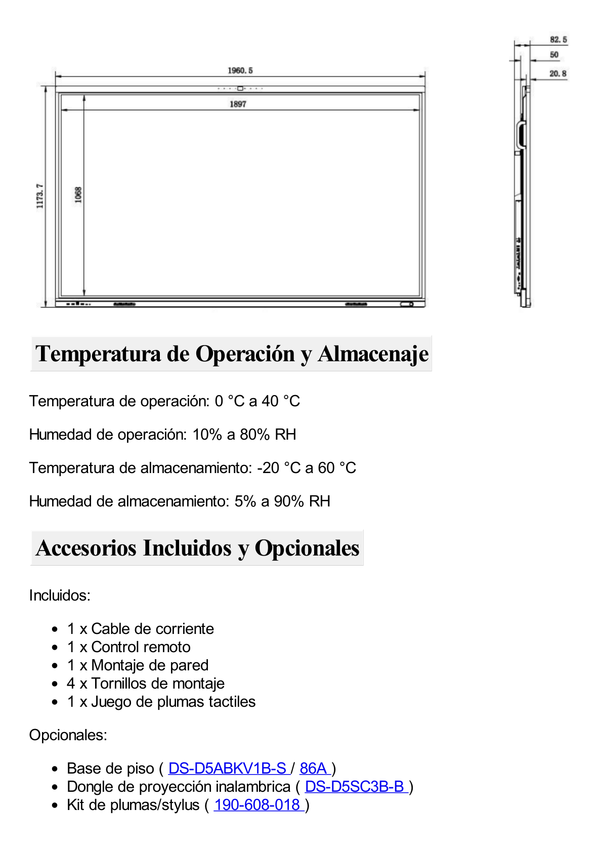 Pantalla Interactiva Touch de 86" Android 13 (Actualizable a Android 14) / Cámara Web 8 MP / Resolución 4K / Bocinas Integradas / Entradas HDMI y VGA / Incluye 2 Lápices para Escribir