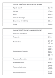 Repetidor / Extensor de Cobertura WiFi N, 300 Mbps, 2.4 GHz , con 1 puerto 10/100 Mbps y 2 antenas externas