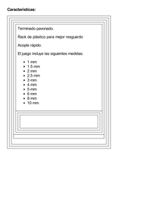 Juego de 10 Llaves Hexagonales (Allen) Milimétricas con Portallaves Plástico.