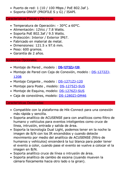 [Dual Light + 2 Micrófonos Integrados] Domo IP 6 Megapixel / Lente 2.8 mm / 30 mts Luz Blanca + 30 mts IR / ACUSENSE / Exterior IP67 / IK10 / WDR 120 dB / PoE / ONVIF / Micro SD / Metal / ACUSEARCH