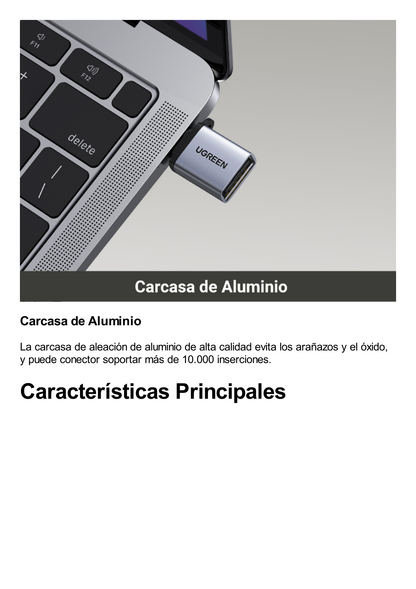 ADAPTADOR USB-C 3.1 MACHO A USB 3.0 A HEMBRA OTG