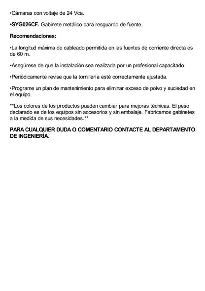 Fuente de Poder para CCTV de 16 salidas a 24 Vca. 8 Amp. Versión 2.0