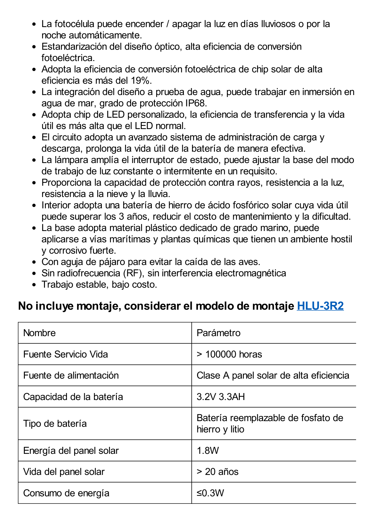 Estrobo led para Obstrucción Autónoma con Led Color Rojo con Panel Solar (Luz Fija o Estroboscópica configurable) / No incluye montaje