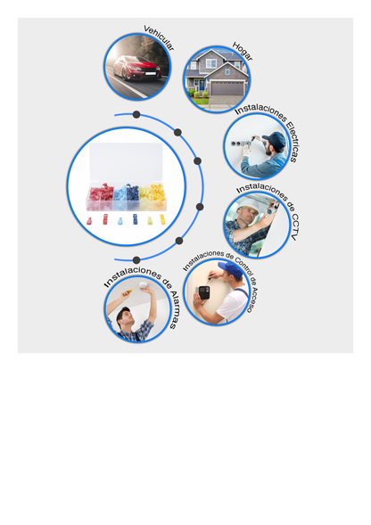 Kit de 60 Conectores para Cableado Eléctrico Tipo T-TAP / Conectores tipo Unión