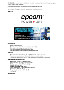 Fuente de Poder Profesional HEAVY DUTY @ 30 Amperes / 18 canales / Hasta 2.5 Amperes por Salida / Protección Contra Sobrecargas / Filtro de Ruido por Canal / Aprobaciones: IEC/EN/UL/CSA, 60950 GB4943.