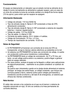 Interface de Urgencia para Planta con Generador Eléctrico