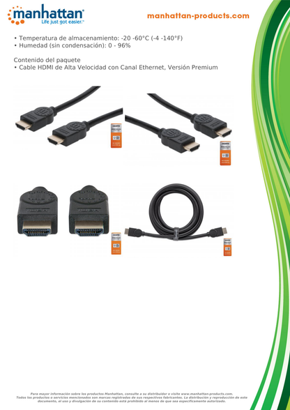 CABLE MANHATTAN HDMI 2.0 PREMIUM M-M 5M