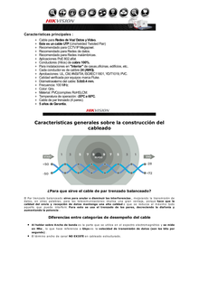 Bobina de Cable UTP 305 Metros / Cat5E (24 AWG) / Color Gris / PVC (CM) / Uso en Interior / 100% Cobre / Aplicaciones de CCTV y Redes de Datos